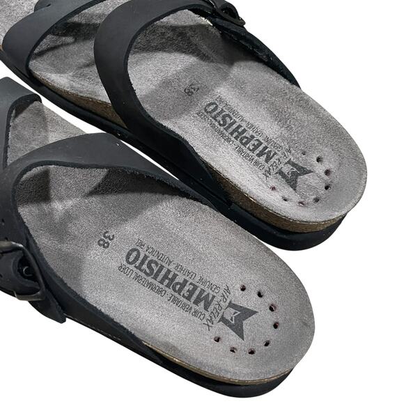 Mephisto Women's Comfortable Helen Sandals in Black Size 38 US 8 - Picture 8 of 8